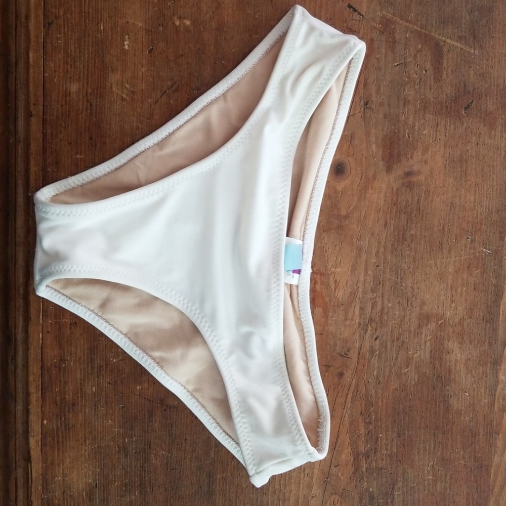 Radio Fiji White Swim Bottoms